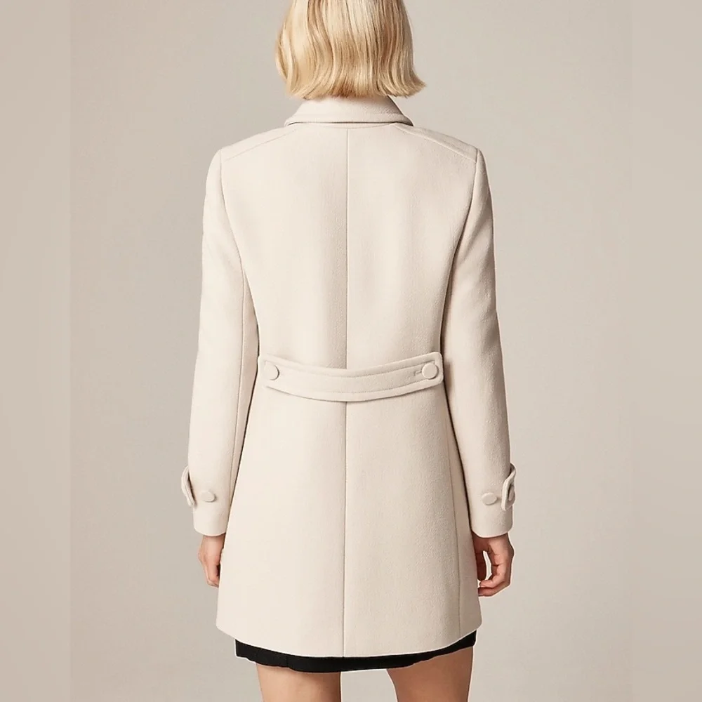 NWT J.Crew | Salon coat in Italian double-cloth wool | Oatmeal Ivory | Size 6